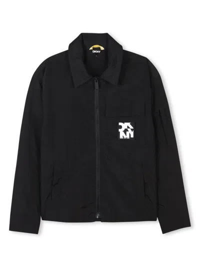 Dkny Kids' Water-repellent Jacket In 黑色