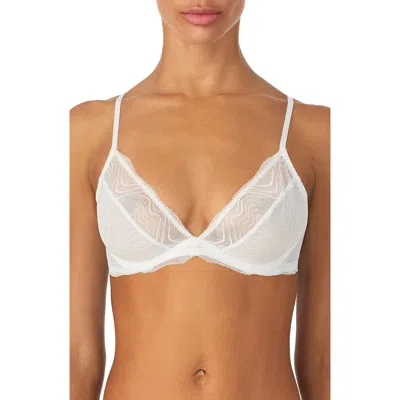 Dkny Wave Underwire Lace Bra In Snow