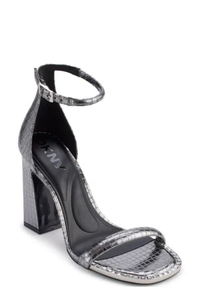 Dkny Waylin Ankle Strap Sandal In Nickel