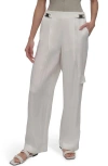 Dkny Weathered Twill Cargo Pants In Ivory
