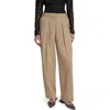 Dkny Weathered Twill Pleated Pants In Brown