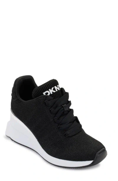 Dkny Wedge Sneaker In Black
