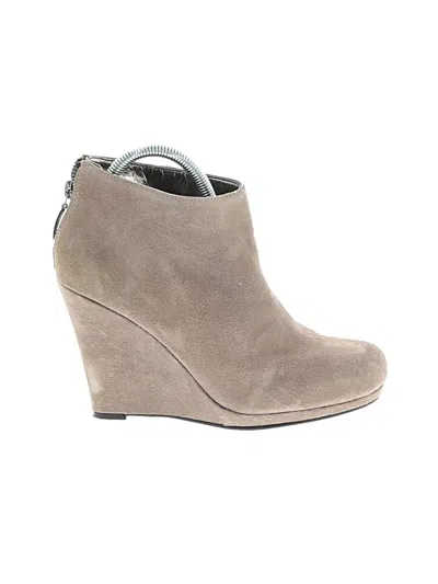 Pre-owned Dkny Wedges In Gray