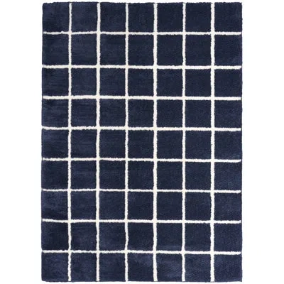 Dkny West End Ave Navy Ivory Modern Indoor Rug In Blue,navy,ivory