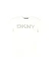 Dkny White T-shirt For Girl With Logo In White