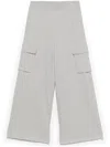 Dkny Wide-leg Cargo Pants In Grey