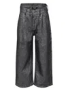 Dkny Wide Leg Jeans In Grey