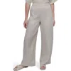 Dkny Wide Leg Linen Pants In Gray