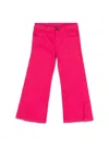 Dkny Logo-patch Wide-leg Trousers In Fuchsia