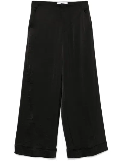 Dkny High-rise Wide-leg Jeans In Black