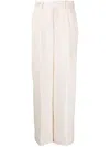 Dkny Women's Wide Leg Crepe Trouser In White