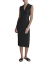 Dkny Wide Rib Sweaterdress In Black