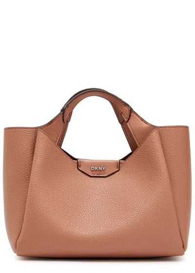 Dkny Willa Mini Grained Leather Satchel Bag In Brown