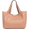 Dkny Willa Pebbled Tote Bag In Brown