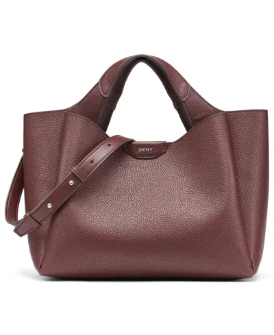 Dkny Willa Top Handle Satchel In Brown