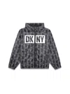 Dkny Windbreaker Jacket In Black