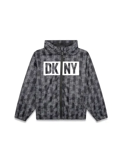 Dkny Kids' Windbreaker Jacket In Black