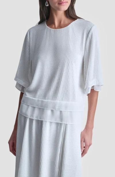 Dkny Window Layered Top In Blue