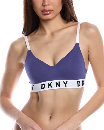 Dkny Wirefree Push-up Bra In Blue