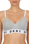 Dkny Wireless Push-up Bra In St1/heather Gray