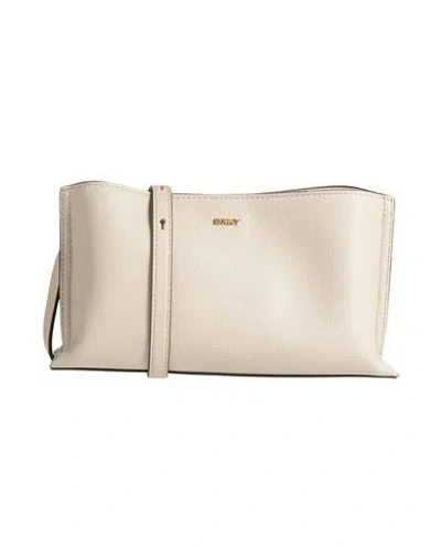 Dkny Woman Cross-body Bag Beige Size - Cow Leather In Sand