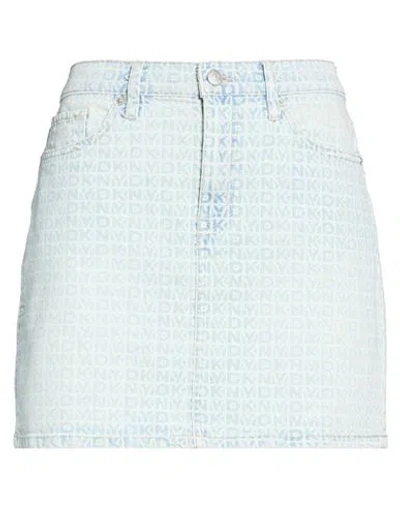Dkny Woman Denim Skirt Blue Size 29 Cotton, Elastane