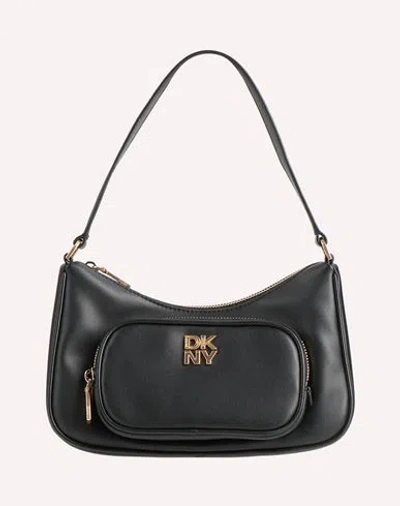 Dkny Woman Handbag Black Size - Cow Leather