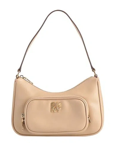 Dkny Woman Handbag Sand Size - Cow Leather In Beige