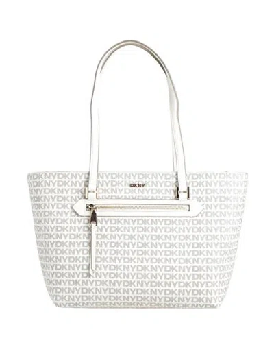Dkny Woman Handbag White Size - Pvc - Polyvinyl Chloride