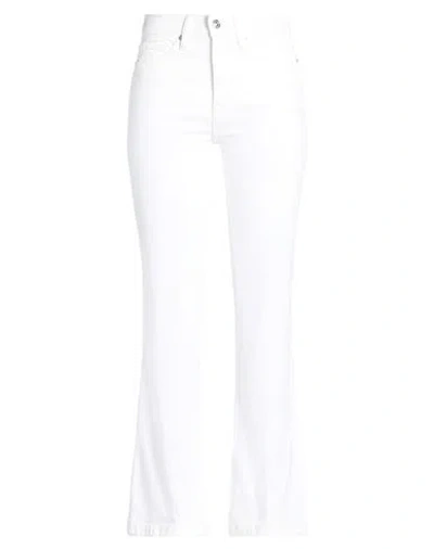 Dkny Woman Jeans White Size 30 Cotton, Elastane