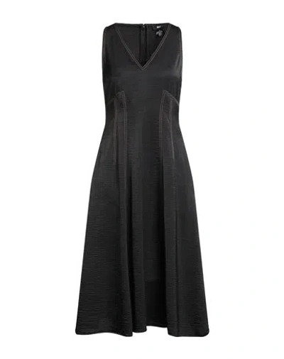 Dkny Woman Midi Dress Black Size 6 Polyester