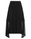 Dkny Mesh Midi Skirt In Black Polyester In Black