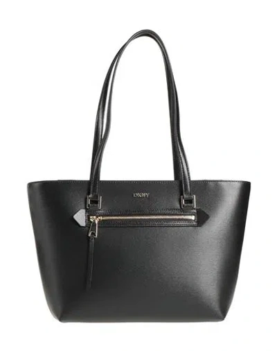 Dkny Woman Shoulder Bag Black Size - Cow Leather