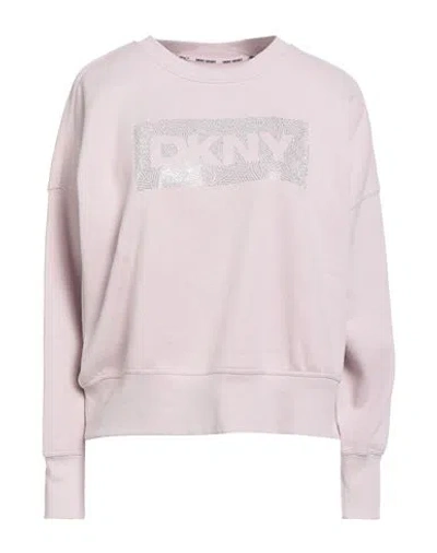 Dkny Woman Sweatshirt Light Pink Size M Cotton, Polyester
