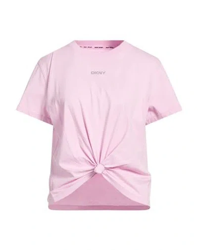 Dkny Woman T-shirt Pink Size L Cotton