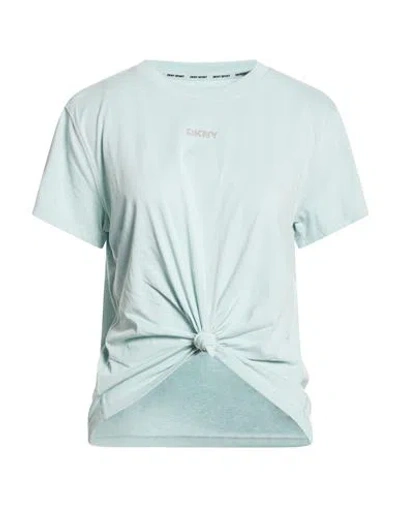 Dkny Woman T-shirt Sky Blue Size L Cotton