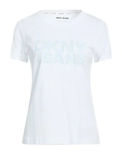 Dkny Woman T-shirt White Size M Cotton, Modal