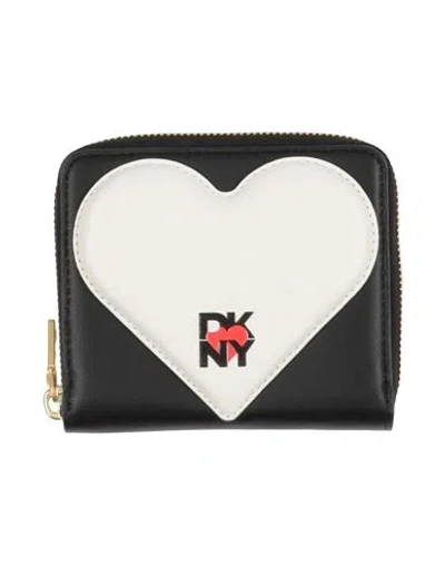 Dkny Woman Wallet Black Size - Lambskin