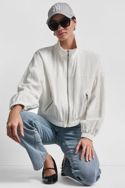 Dkny 1989 Logo Jacket In White