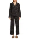 Dkny Women's 2-piece Print Pajama Set In Black White