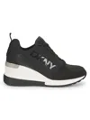 Dkny Women's 70mm Cait Wedge Sneakers In Black