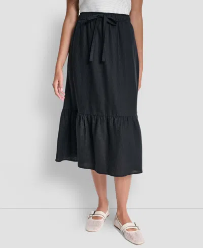 Dkny Women's A-line Pull-on Skirt In Black