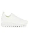 Dkny Women's Abbi Textured Logo Slip On Sneakers In Bright White