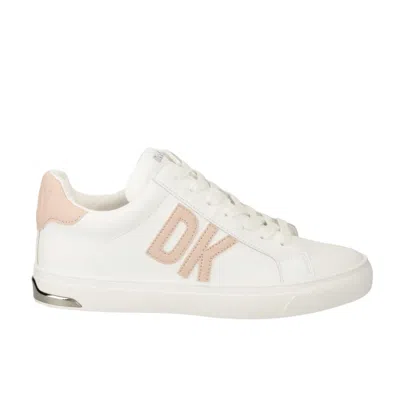 Dkny Women's Abeni Court Lace Up Sneaker In White/blush