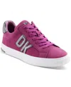 Dkny Abeni Womens Suede Lifestyle Casual And Fashion Sneakers In Berry