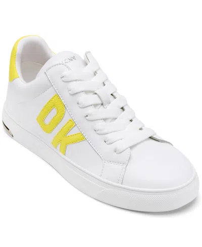 Dkny Women's Abeni Platform Low Top Sneakers In White