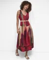 Dkny Abstract Print Drop Waist Sleeveless Dress In Multi