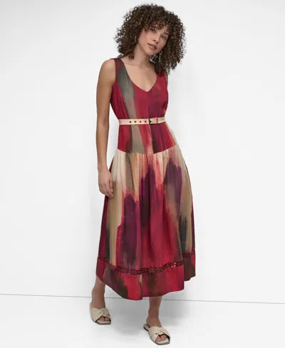 Dkny Women's Abstract-print Midi Dress