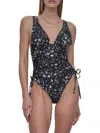 Dkny Women's Abstract-print One-piece Swimsuit