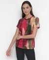 Dkny Allover Print T-shirt In Pink